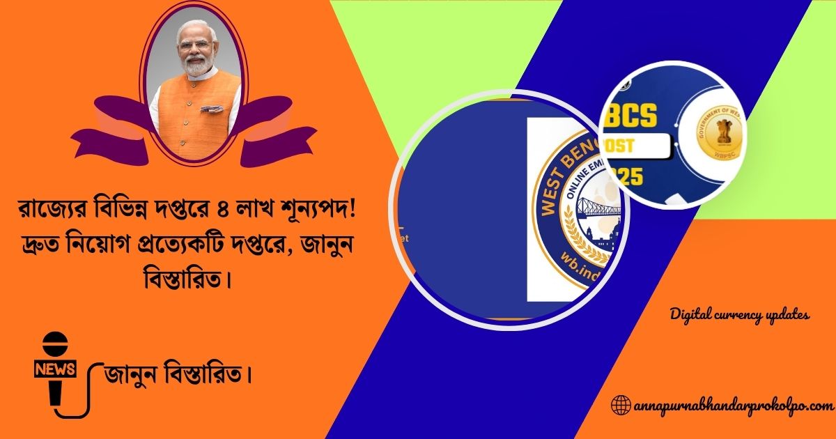 রাজ্যের বিভিন্ন দপ্তরে ৪ লাখ শূন্যপদ